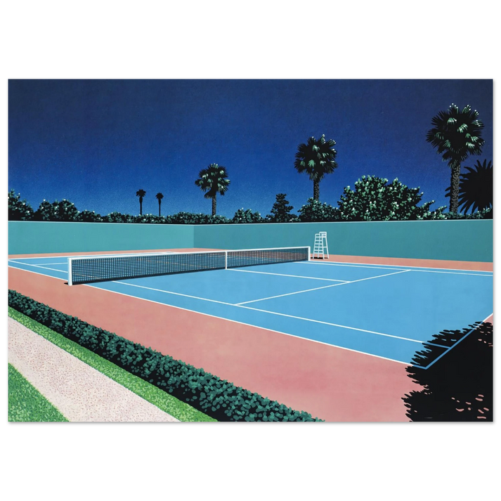 Hiroshi Nagai - Tennis Court Wall Art - 30x40 cm / 12x16 inches - Fine Art Poster - -