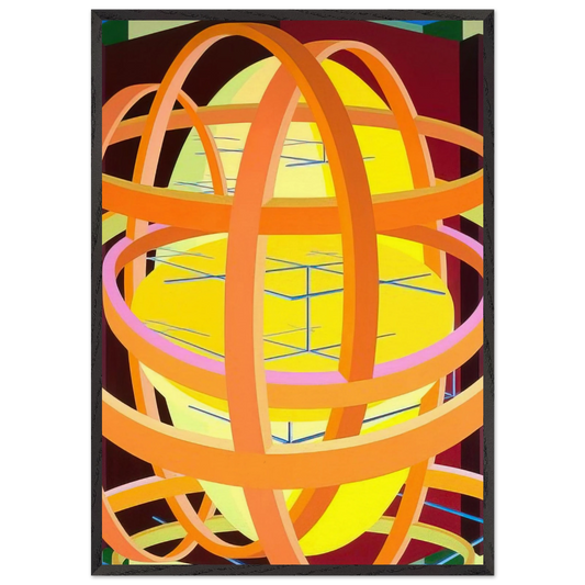 Trajans Edge II - Al Held Framed Art Print – Black Wooden Frame - Default Title - -Framed Art Print