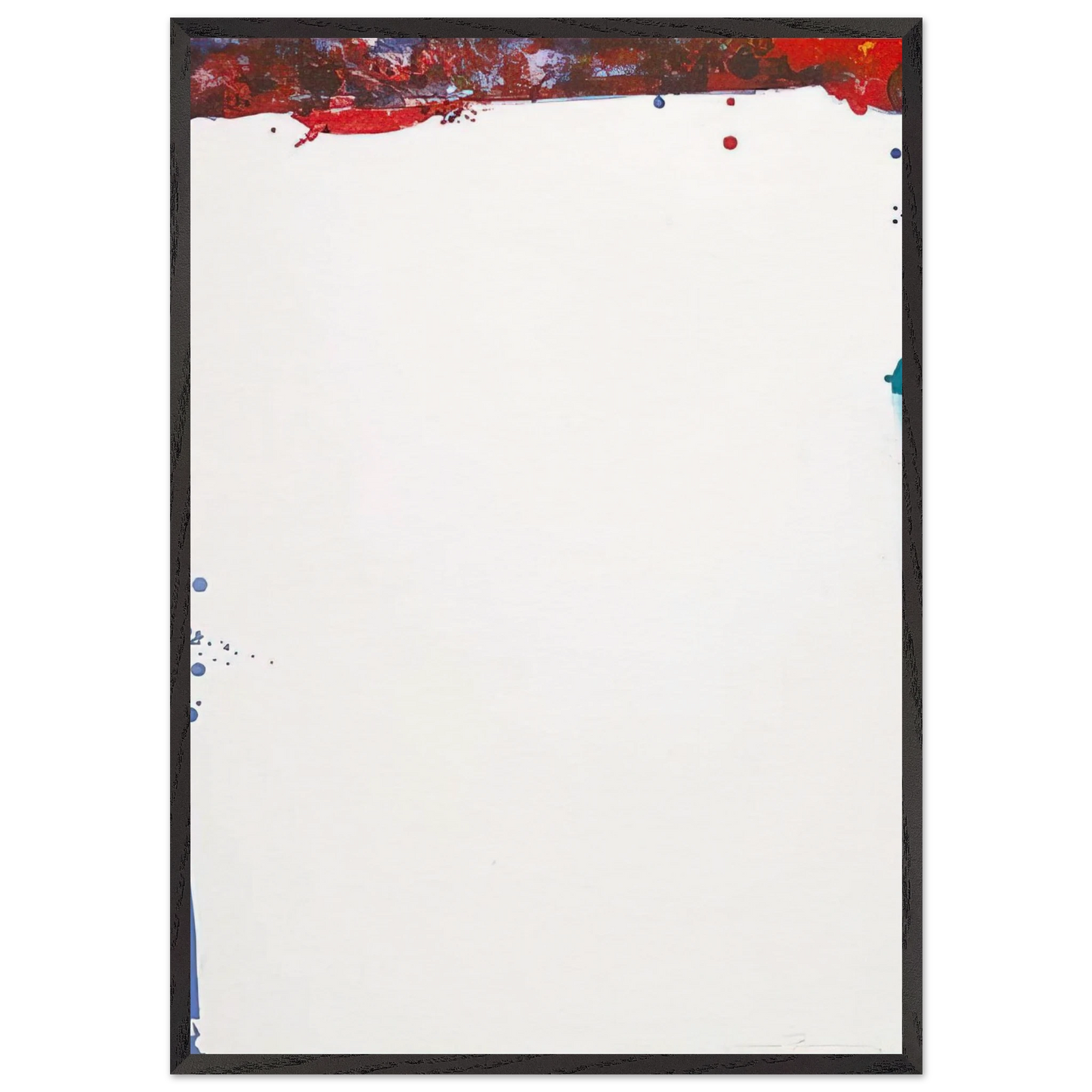 Chinese Wall  L L101 SF-87  - Sam Francis Framed Art Print – Black Wooden Frame - Default Title - -Framed Art Print