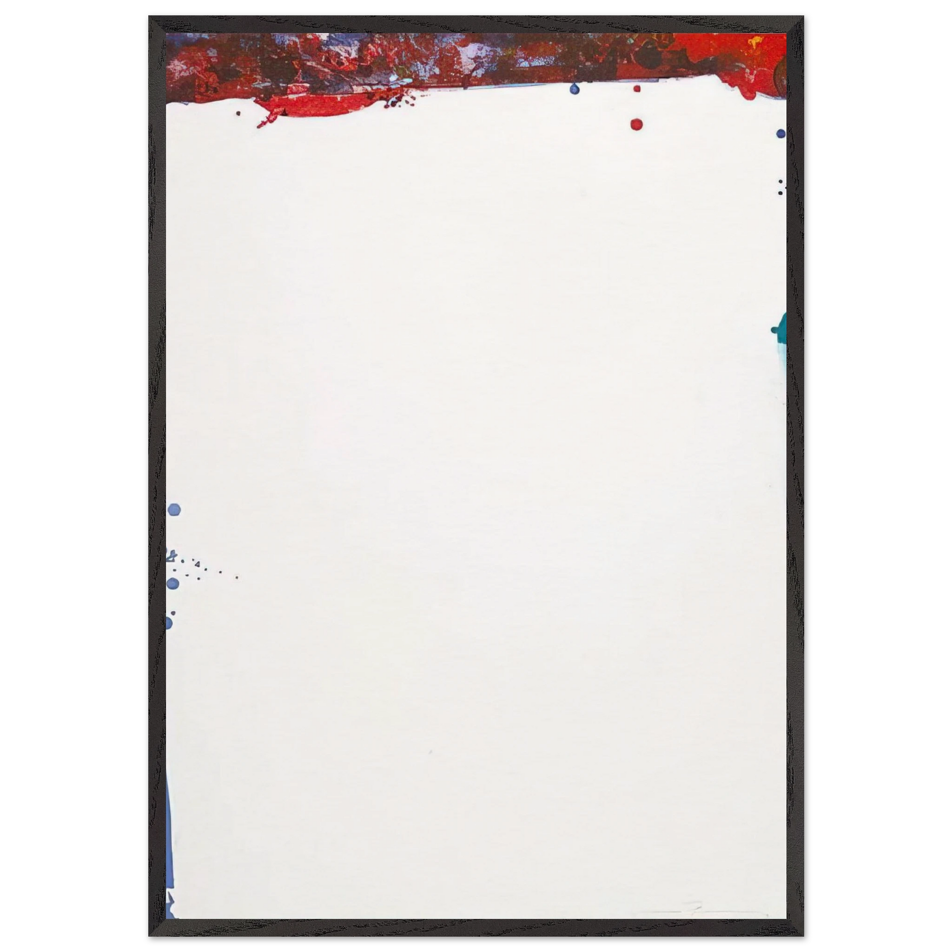 Chinese Wall  L L101 SF-87  - Sam Francis Framed Art Print – Black Wooden Frame - Default Title - -Framed Art Print