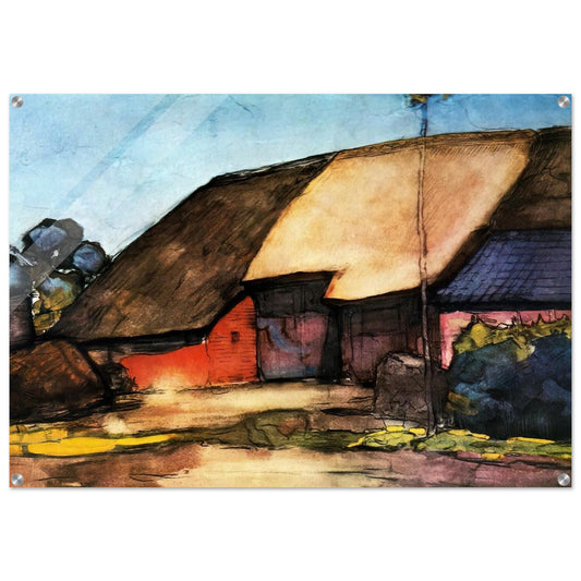 Small farm on Nistelrode - Piet Mondrian Acrylic Print - 70x100 cm / 28x40″ inches | Piet Mondrian Wall Art | Piet Mondrian Prints