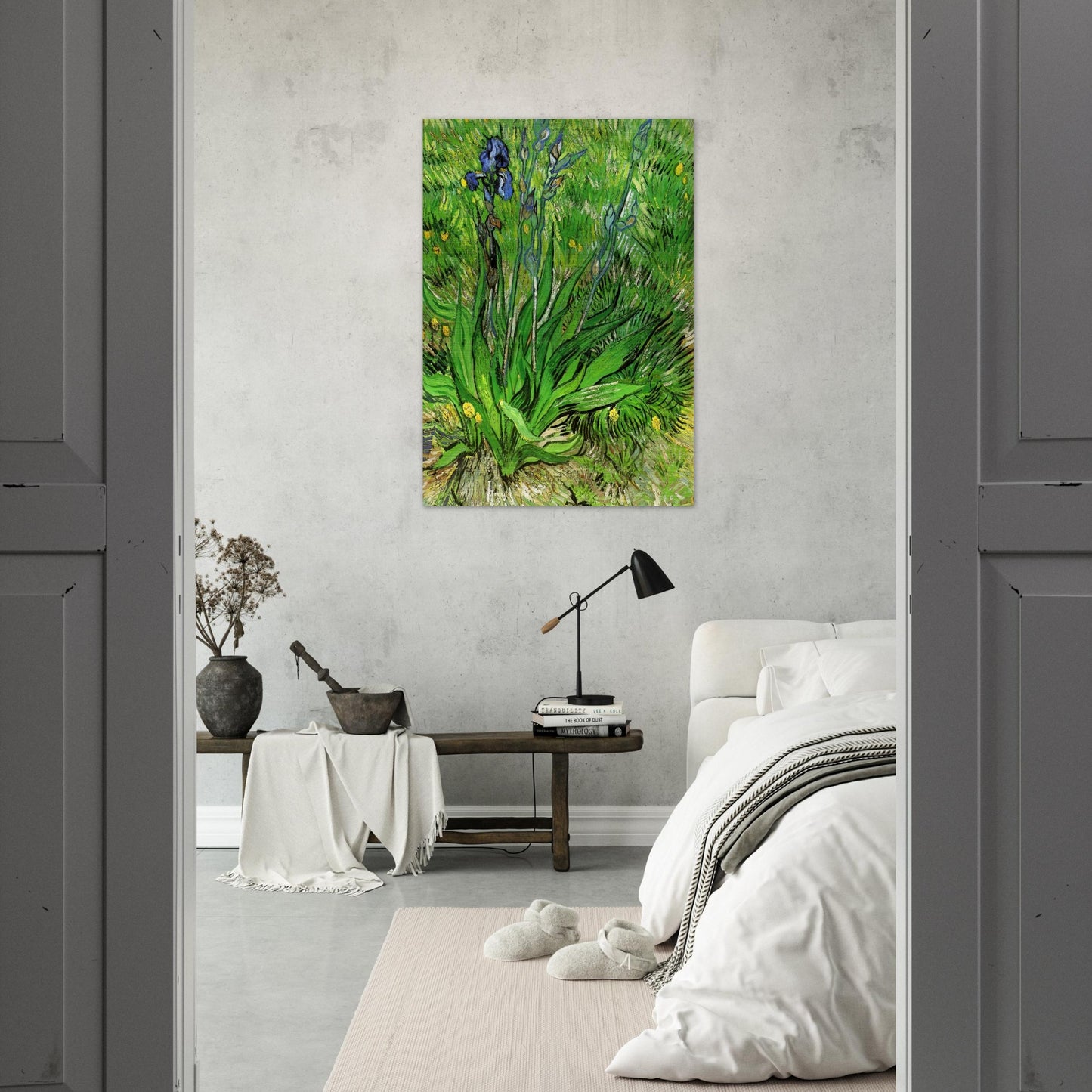 The Iris - Vincent van Gogh Brushed Aluminum Print - 70x100 cm / 28x40 inches | Vincent van Gogh Aluminum Print | Vincent van Gogh Prints