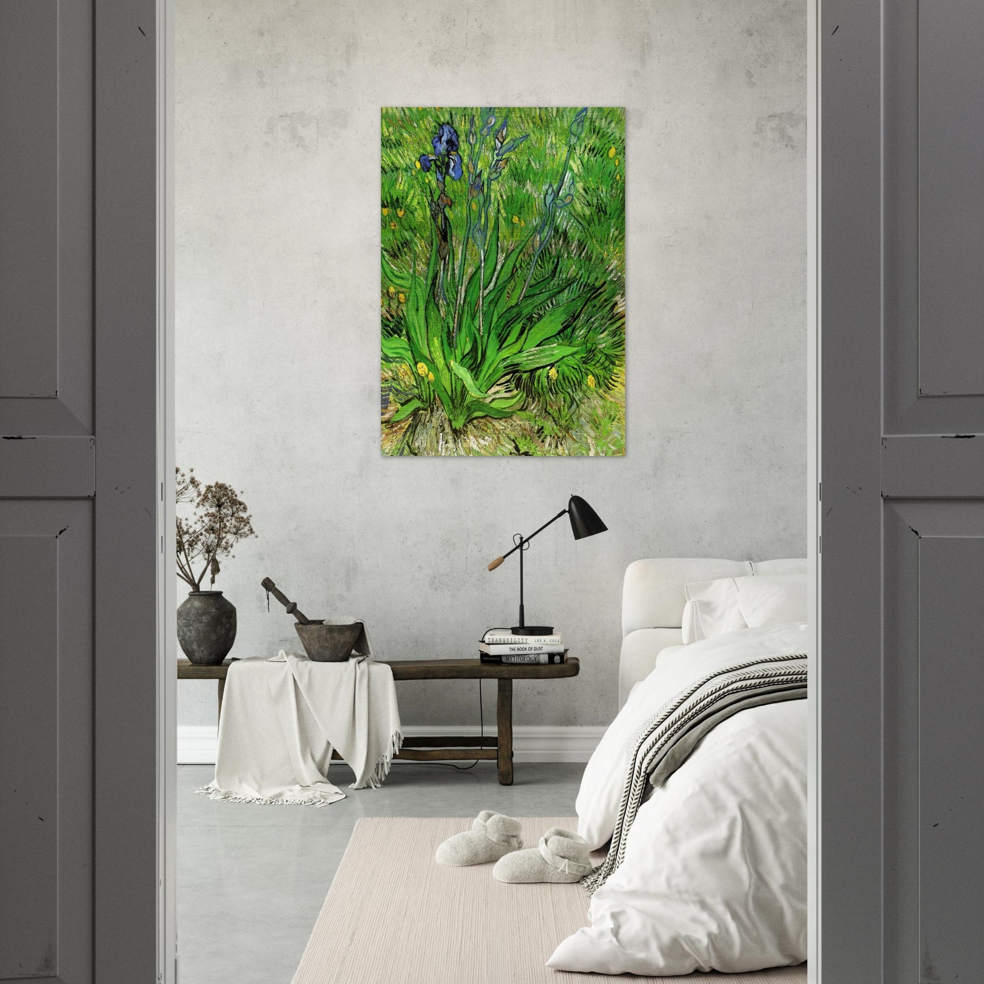 The Iris - Vincent van Gogh Brushed Aluminum Print - 70x100 cm / 28x40 inches | Vincent van Gogh Aluminum Print | Vincent van Gogh Prints