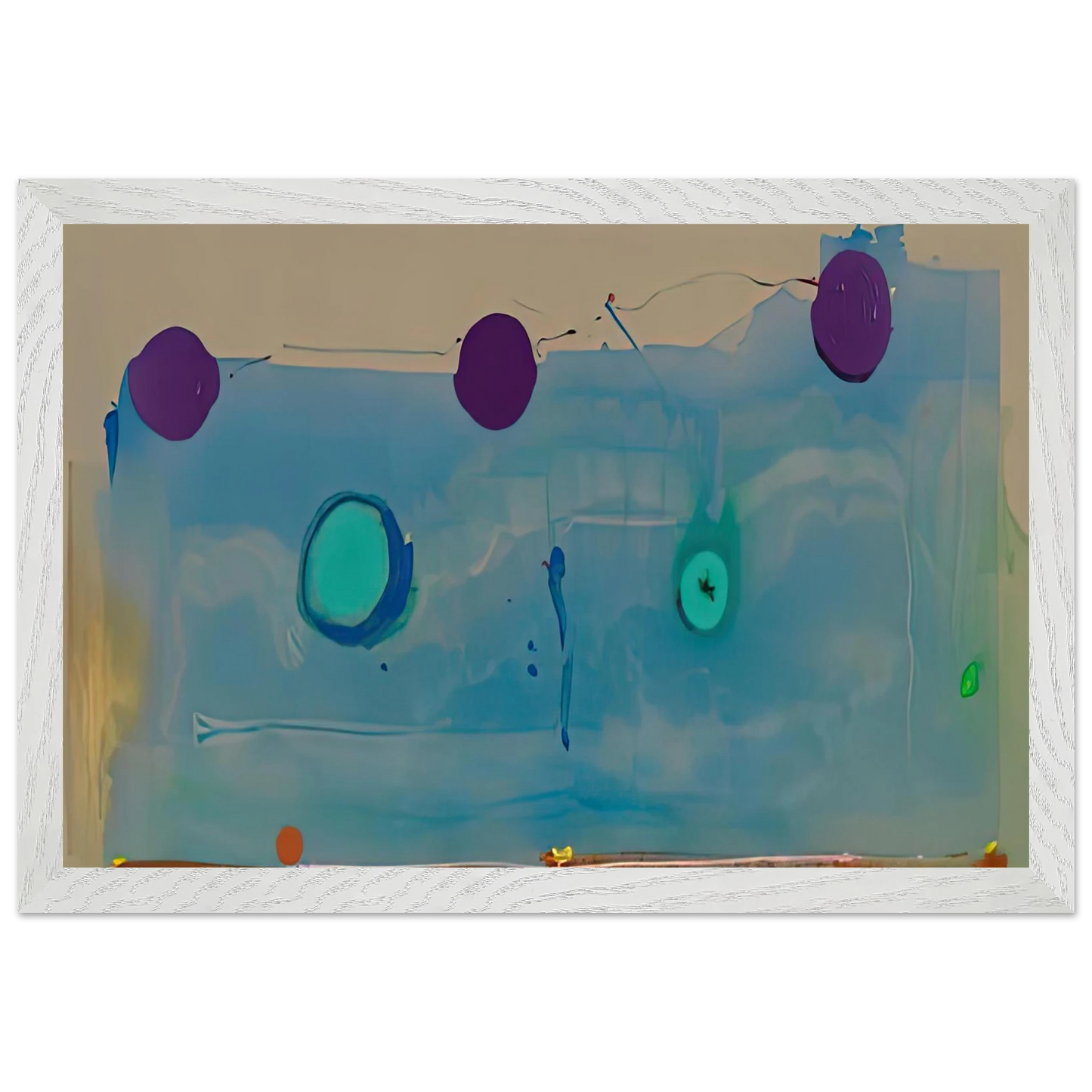 Helen Frankenthaler - Water Shadows, 1988- Wall Art - 30x40 cm / 12x16 inches - Premium Wooden Framed Poster With Fine Art Paper - Wood frame