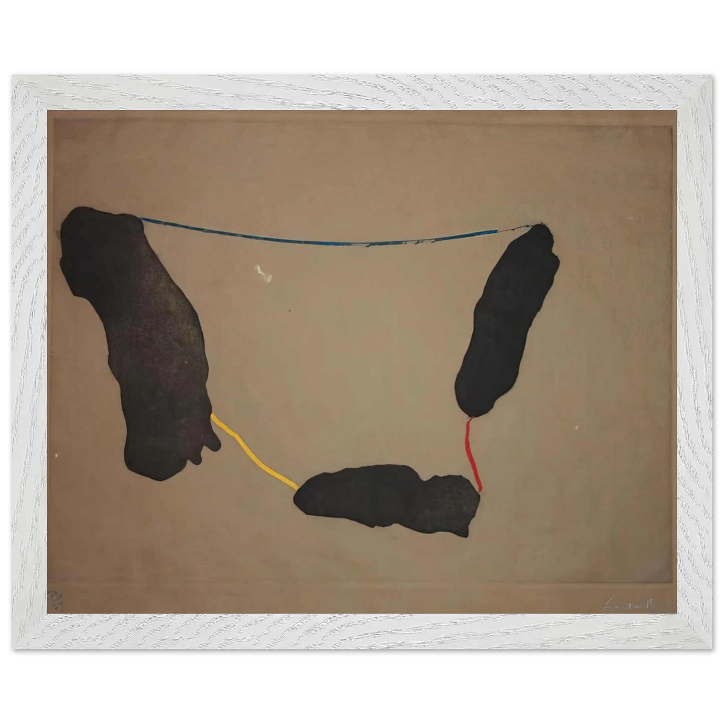 Helen Frankenthaler - Connected By Joy - 1973 Wall art - 60x80 cm / 24x32 inches - Premium Wooden Framed Poster With Fine Art Paper - Wood frame