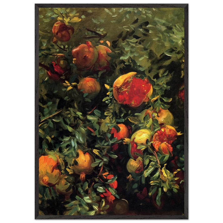 Pomegranates Majorca - John Singer Sargent 70x100 cm / 28x40 inches Framed Art Print – Black Wooden Frame
