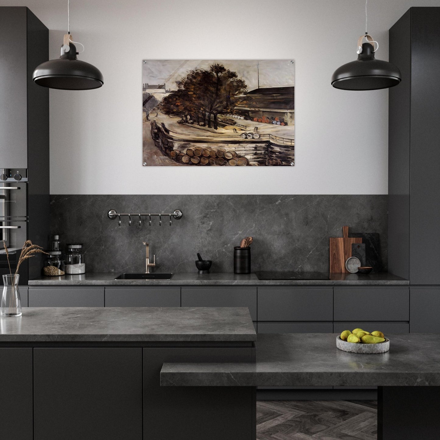 The Wine Market at Jussieu - Paul Cézanne Acrylic Print - 70x100 cm / 28x40″ inches