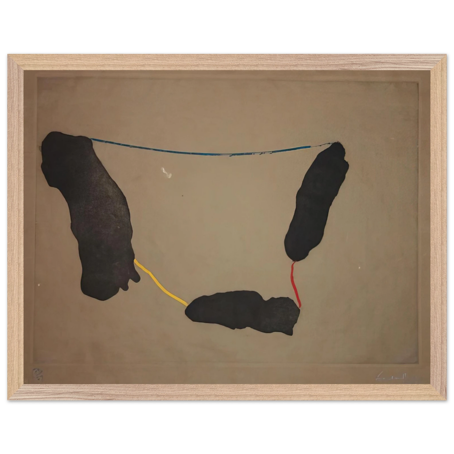 Helen Frankenthaler - Connected By Joy - 1973 Wall art - 40x50 cm / 16x20 inches - Premium Wooden Framed Poster With Fine Art Paper - Wood frame