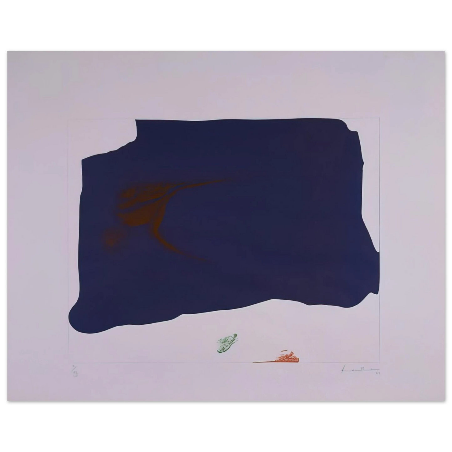 Helen Frankenthaler - Variation II on Mauve Corner - 1969 Wall art - 40x60 cm / 16x24 inches - Fine Art Poster - -