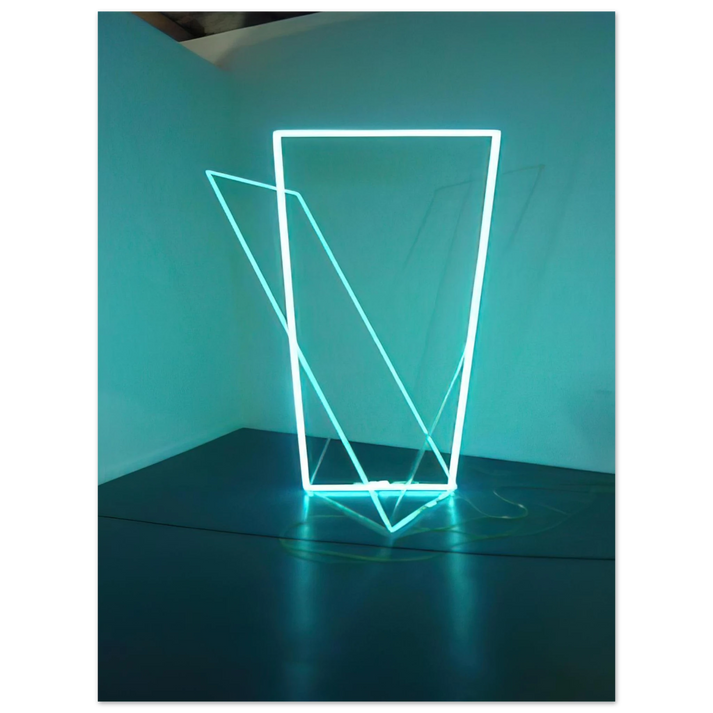Francois Morellet - NÃƒÂ©on dans lÃ¢â‚¬â„¢espace - 1963  75x100 cm / 30x40inches Fine Art Poster