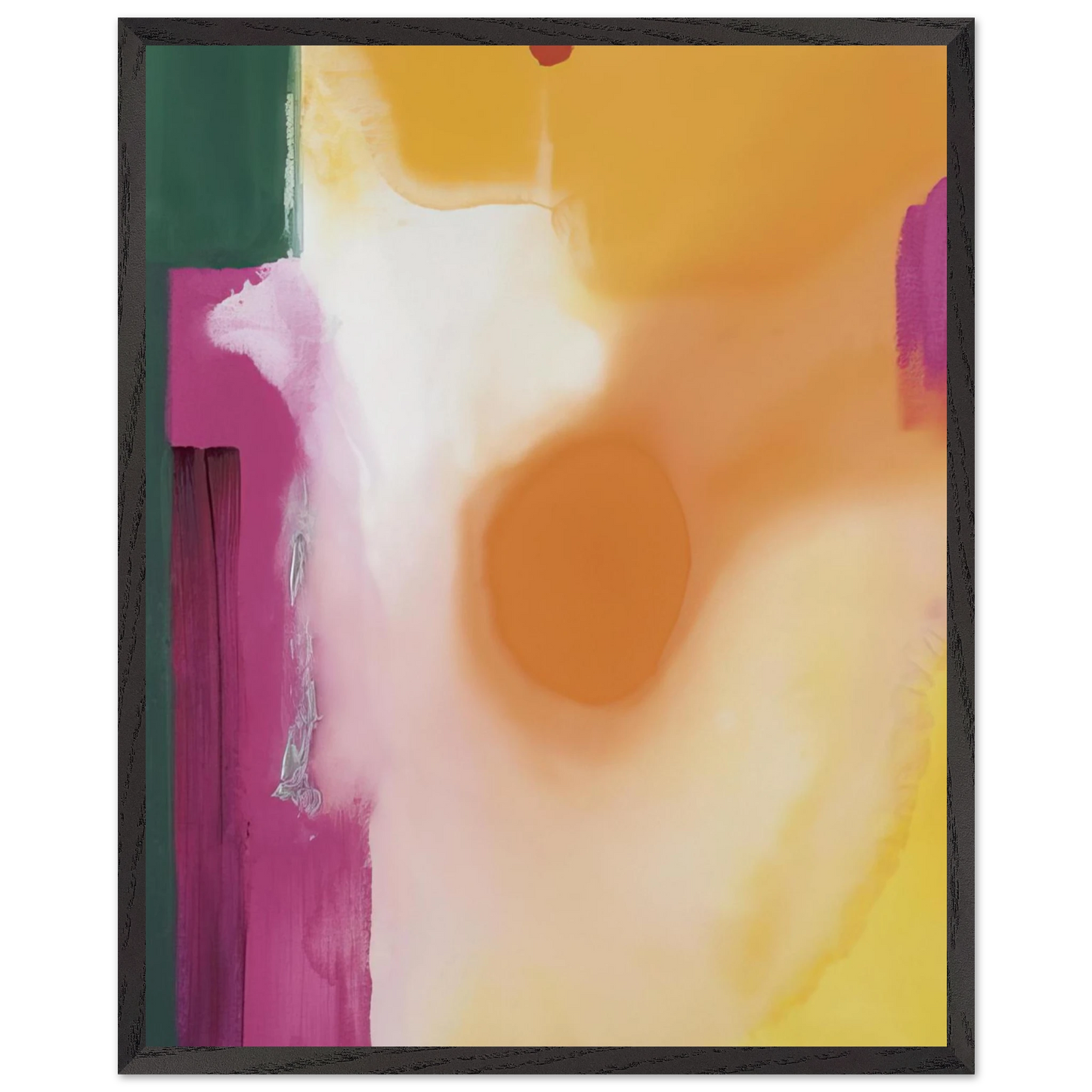Helen Frankenthaler - Bullseye - 1989 Wall art - 45x60 cm / 18x24 inches - Premium Wooden Framed Poster With Fine Art Paper - White frame