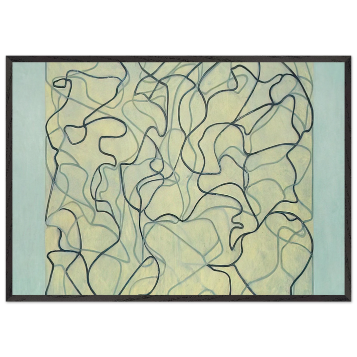 First Letter - 2009 - Brice Marden 70x100 cm / 28x40 inches Framed Art Print – Black Wooden Frame