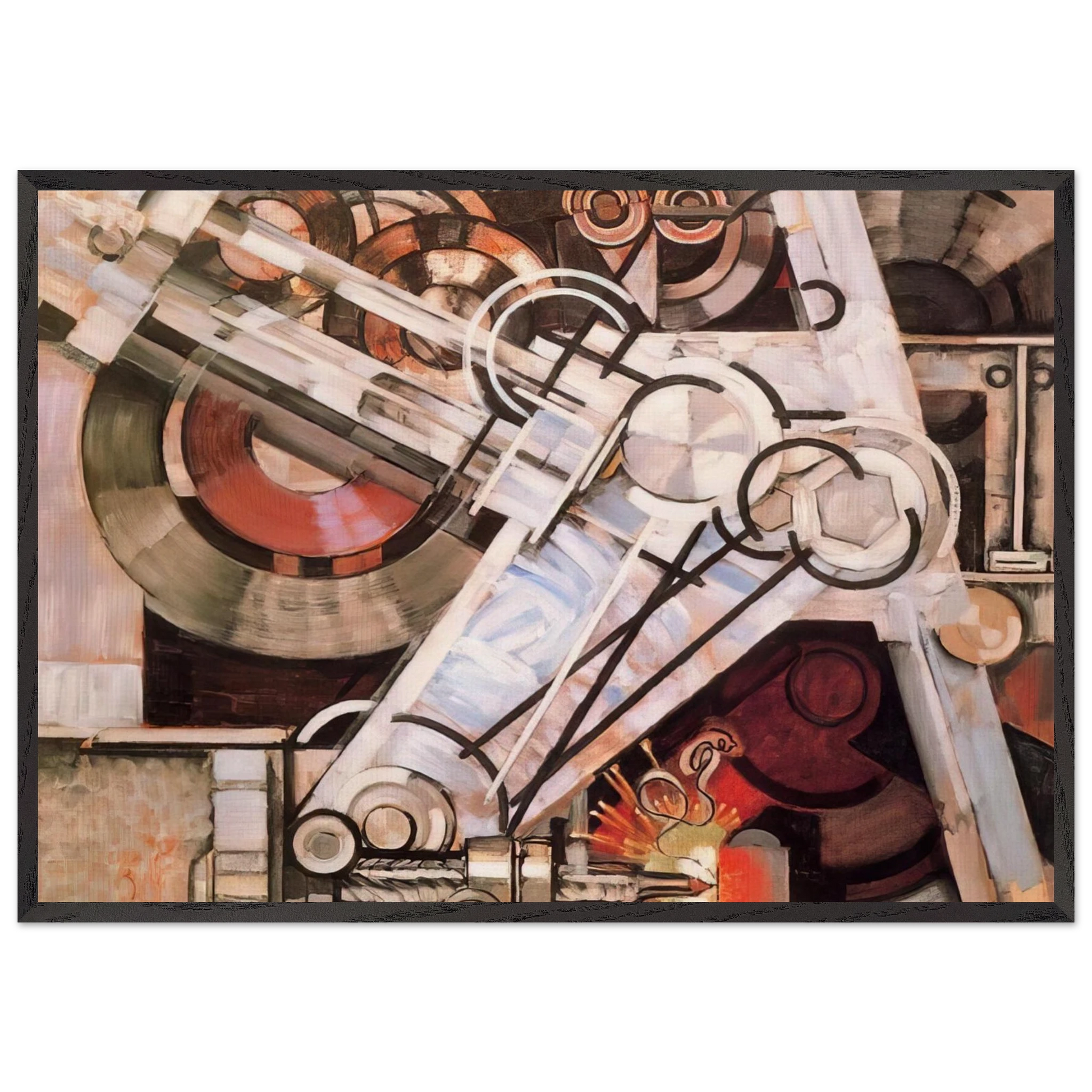 Drill - Frantisek Kupka Framed Art Print – Black Wooden Frame - Default Title - -Framed Art Print