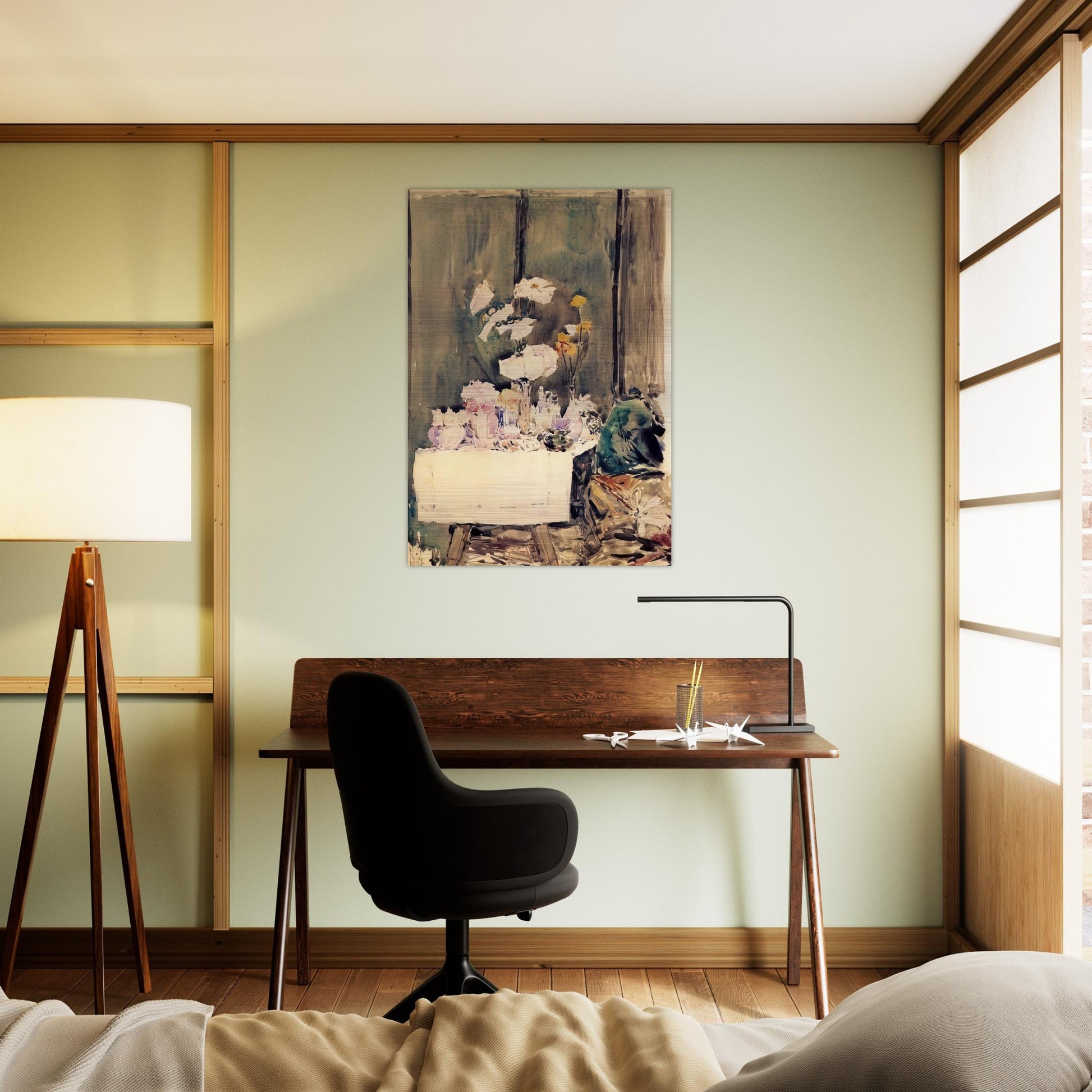 A Favorite Corner - Childe Hassam Brushed Aluminum Print - 70x100 cm / 28x40 inches | Childe Hassam Aluminum Print | Childe Hassam Prints