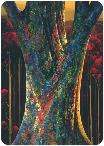 Majestic Tree By Eyvind Earle Pack of 10 Post Cards | Eyvind Earle Post Cards | A6 (10.5 x 14.8 cm) - 4.1 x 5.8 inches