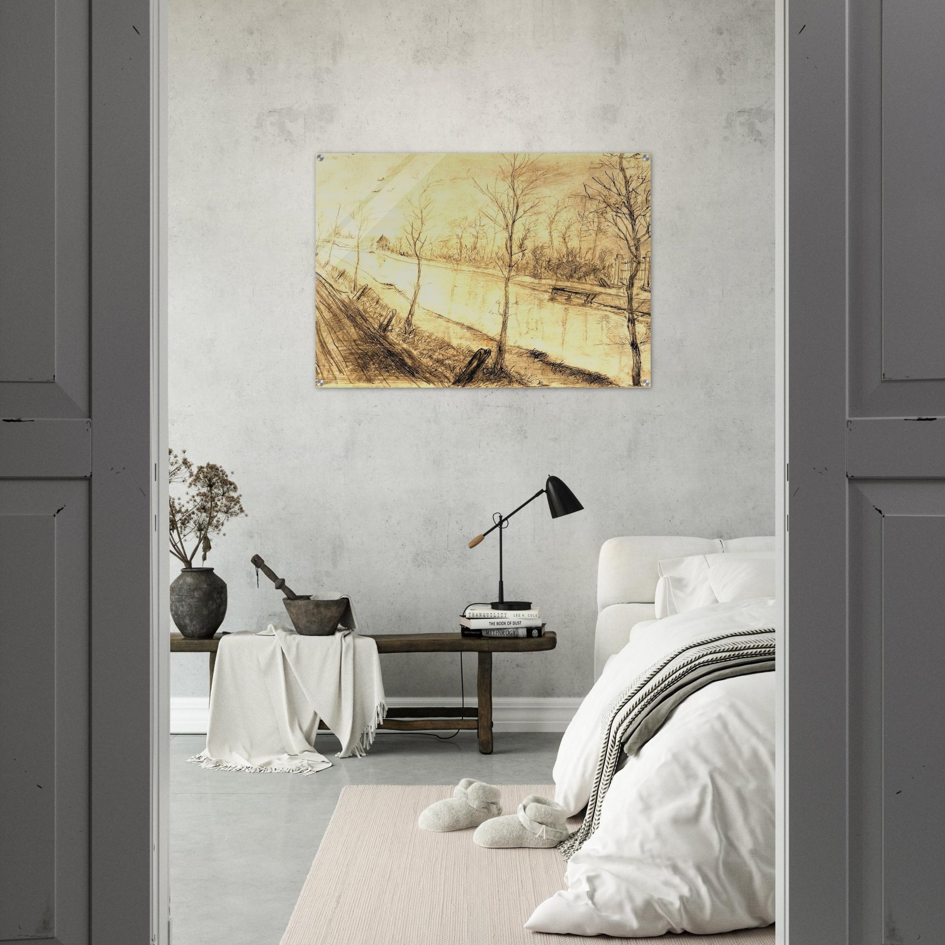 Canal - Vincent van Gogh Acrylic Print - 70x100 cm / 28x40″ inches