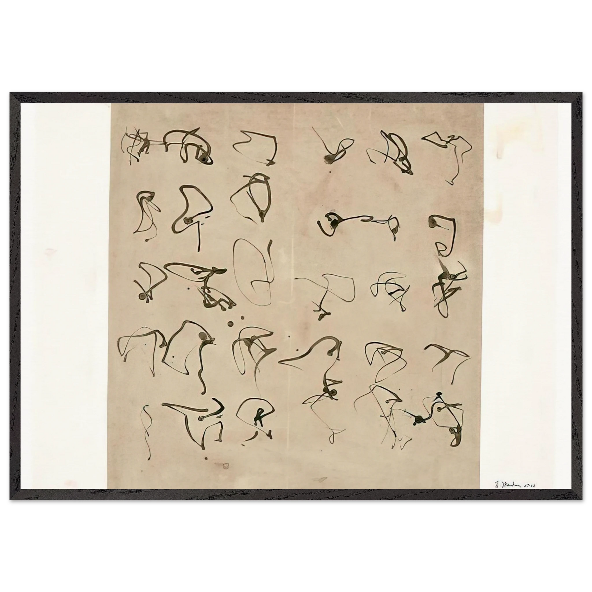 Forgery - 2008 - Brice Marden Framed Art Print – Black Wooden Frame - Default Title - -Framed Art Print