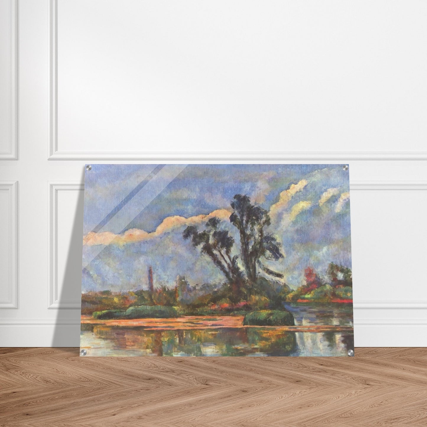 Bank of the Oise - Paul Cézanne Acrylic Print - 70x100 cm / 28x40″ inches