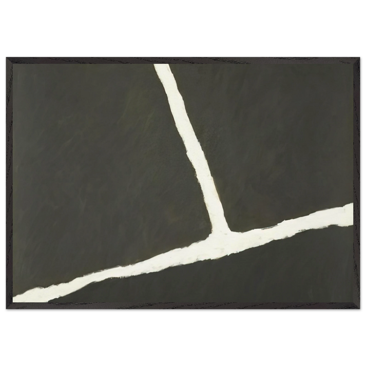 Krijtlijnen HV - 1977 N1 - Ralston Crawford 70x100 cm / 28x40 inches Framed Art Print – Black Wooden Frame