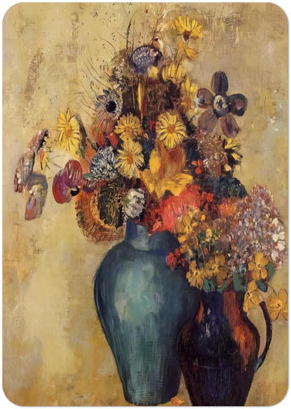 FLOWERS 1 By Odilon Redon Pack of 10 Post Cards | Odilon Redon Post Cards | A6 (10.5 x 14.8 cm) - 4.1 x 5.8 inches