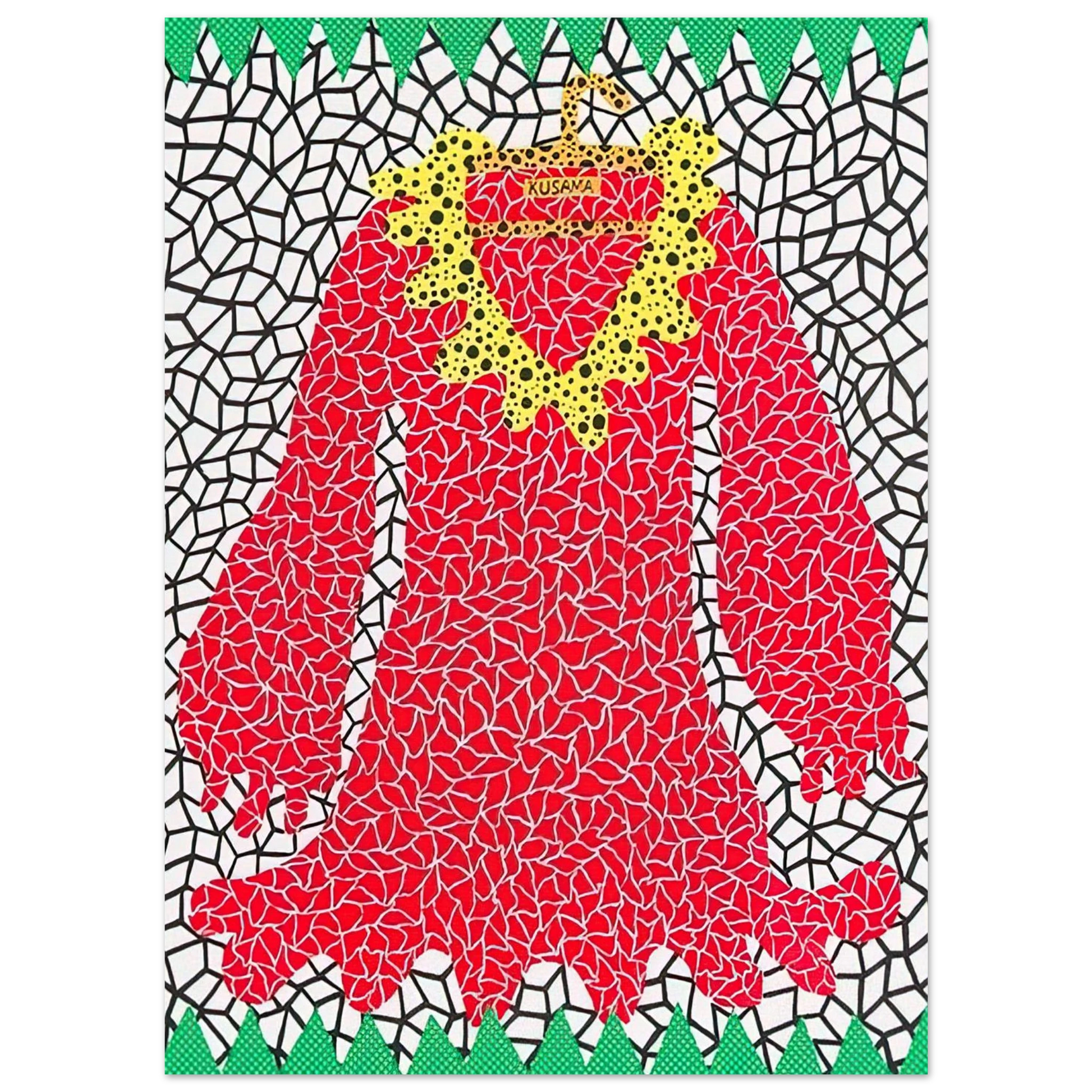 Yayoi Kusama - DRESS 1982 Fine Art Poster - 75x100 cm / 30x40 inches