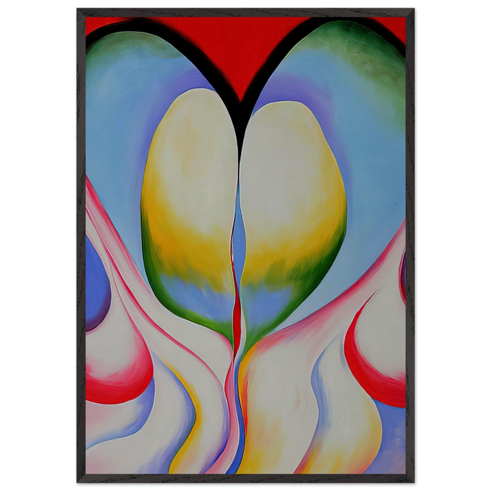 Series 1 No 8 - Georgia OKeeffe 70x100 cm / 28x40 inches Framed Art Print – Black Wooden Frame