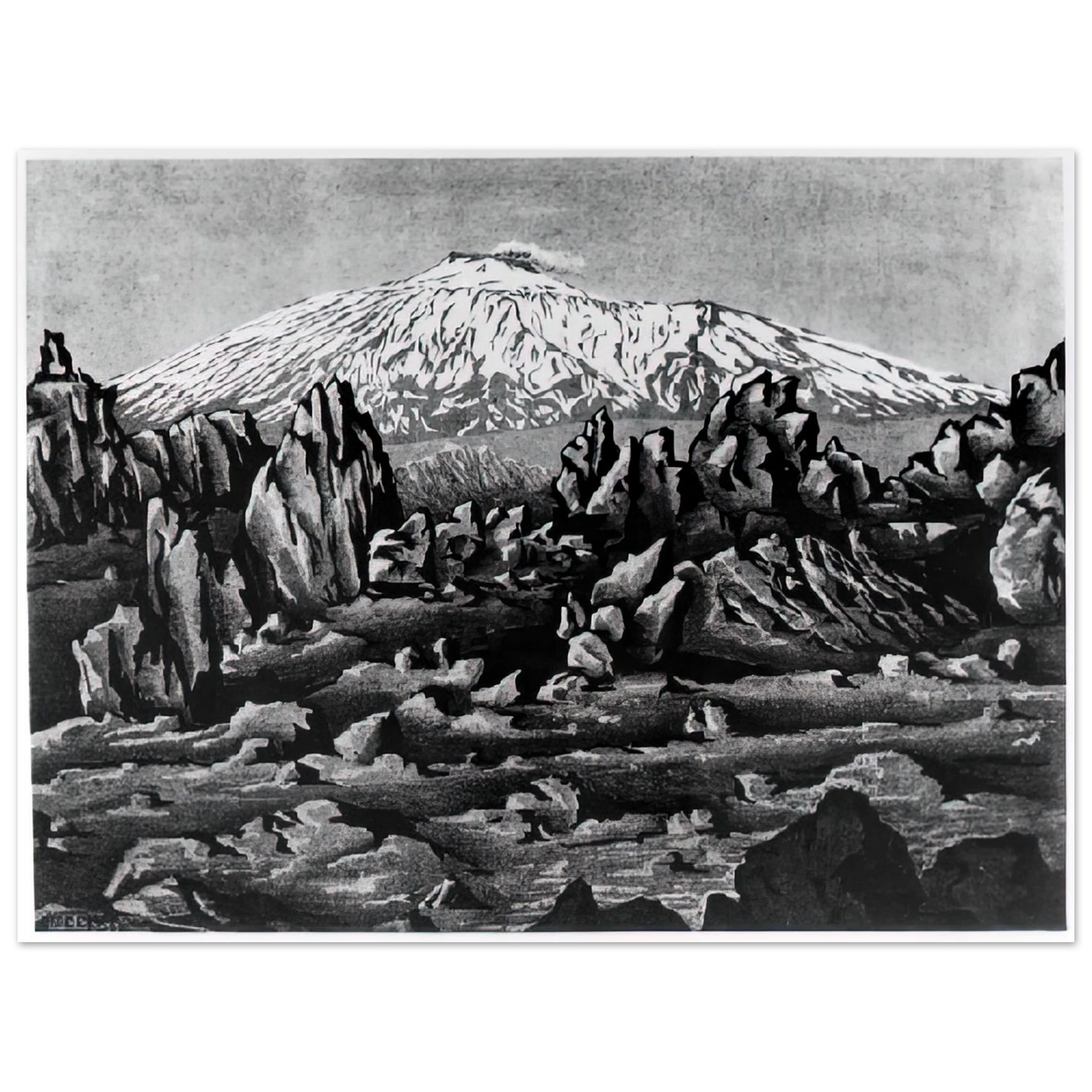 MC Escher - ESCHER (15) Wall Art - 30x40 cm / 12x16 inches - Premium Wooden Framed Poster With Fine Art Paper - Wood frame