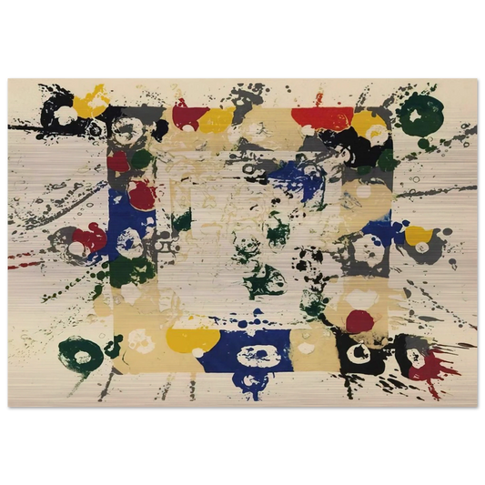 Untitled  SF143S  - Sam Francis Brushed Aluminum Print - 70x100 cm / 28x40 inches | Sam Francis Aluminum Print | Sam Francis Prints