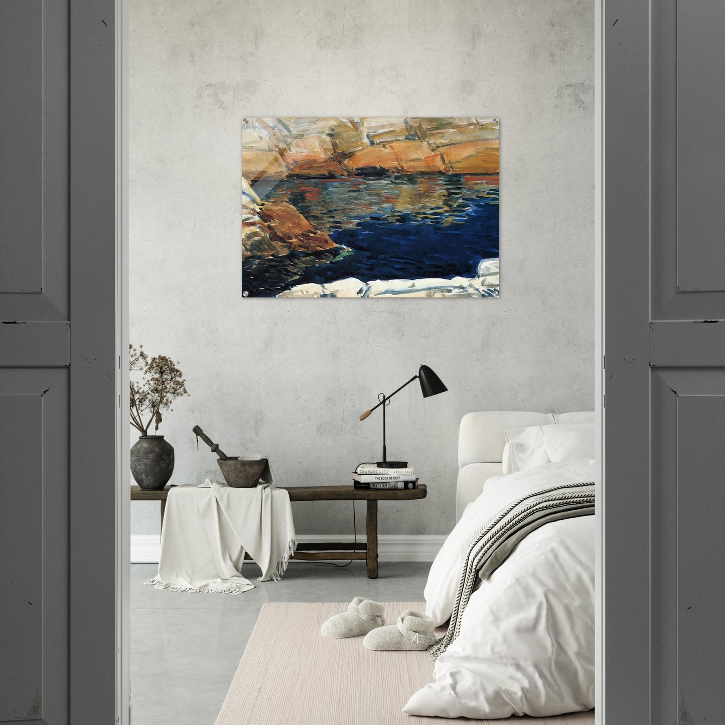 Looking into Beryl Pool - Childe Hassam Acrylic Print - 70x100 cm / 28x40″ inches