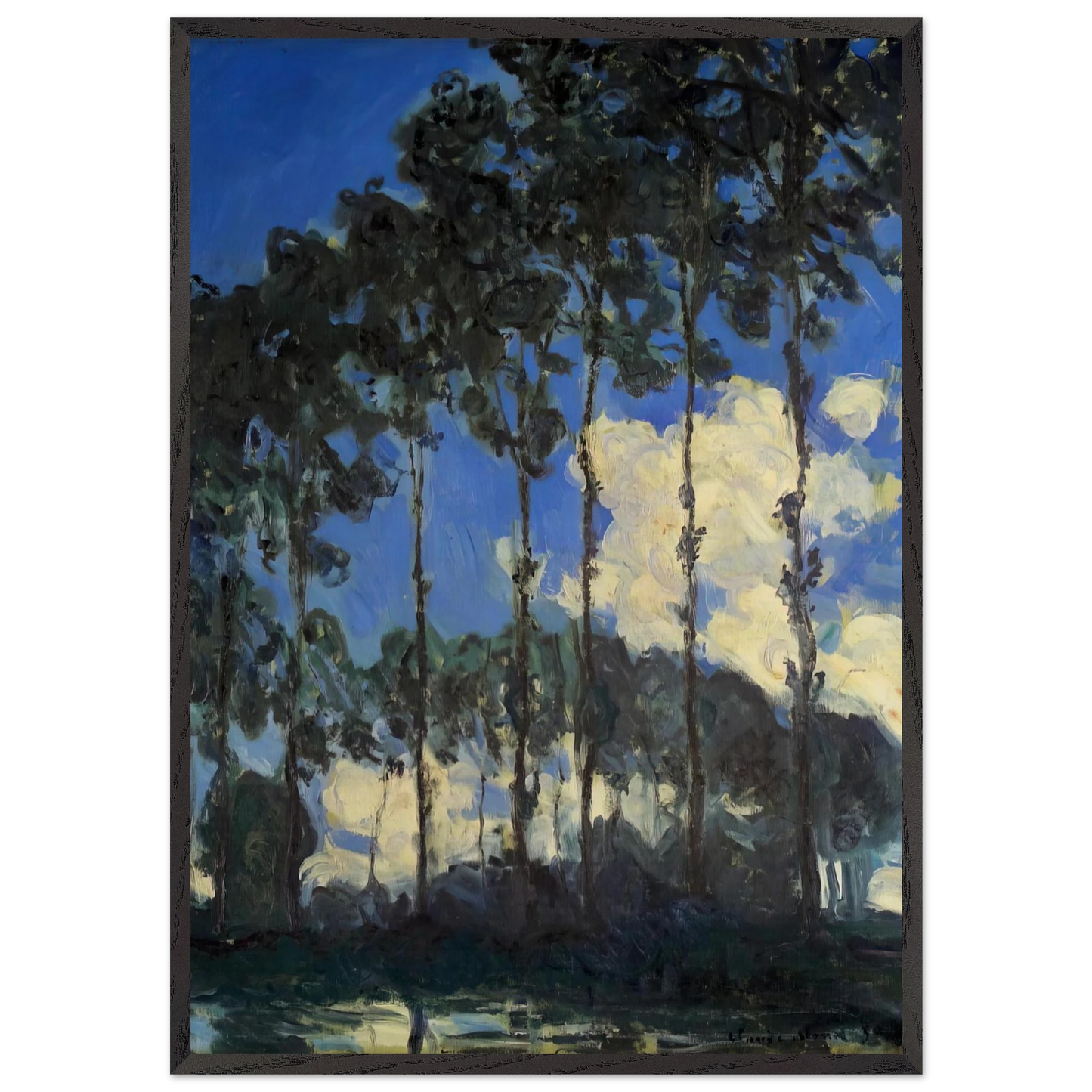 Poplars on the Banks of the Epte - claude monet Framed Art Print – Black Wooden Frame - Default Title - -Framed Art Print