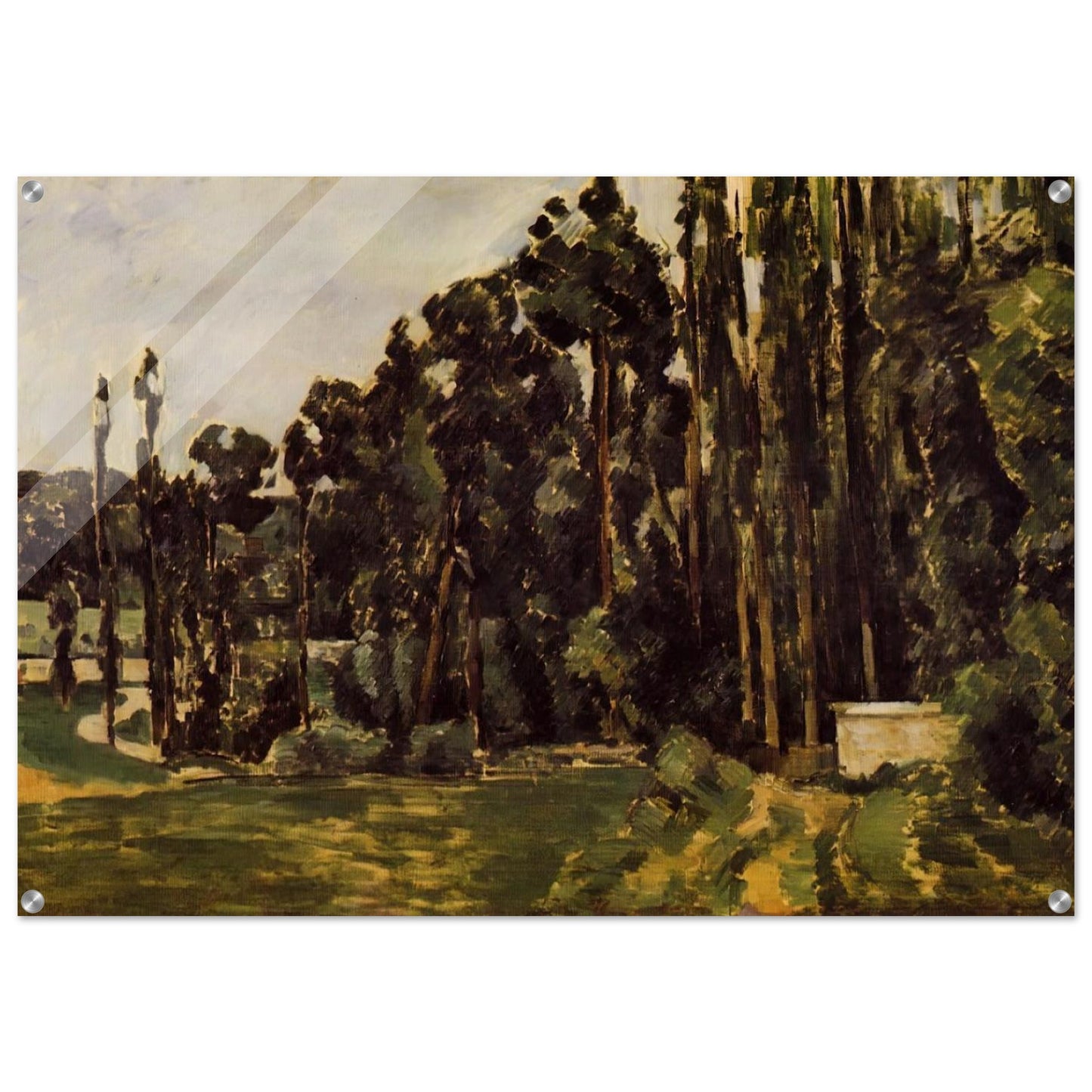 Poplars - Paul Cézanne Acrylic Print - 70x100 cm / 28x40″ inches | Paul Cézanne Wall Art | Paul Cézanne Prints