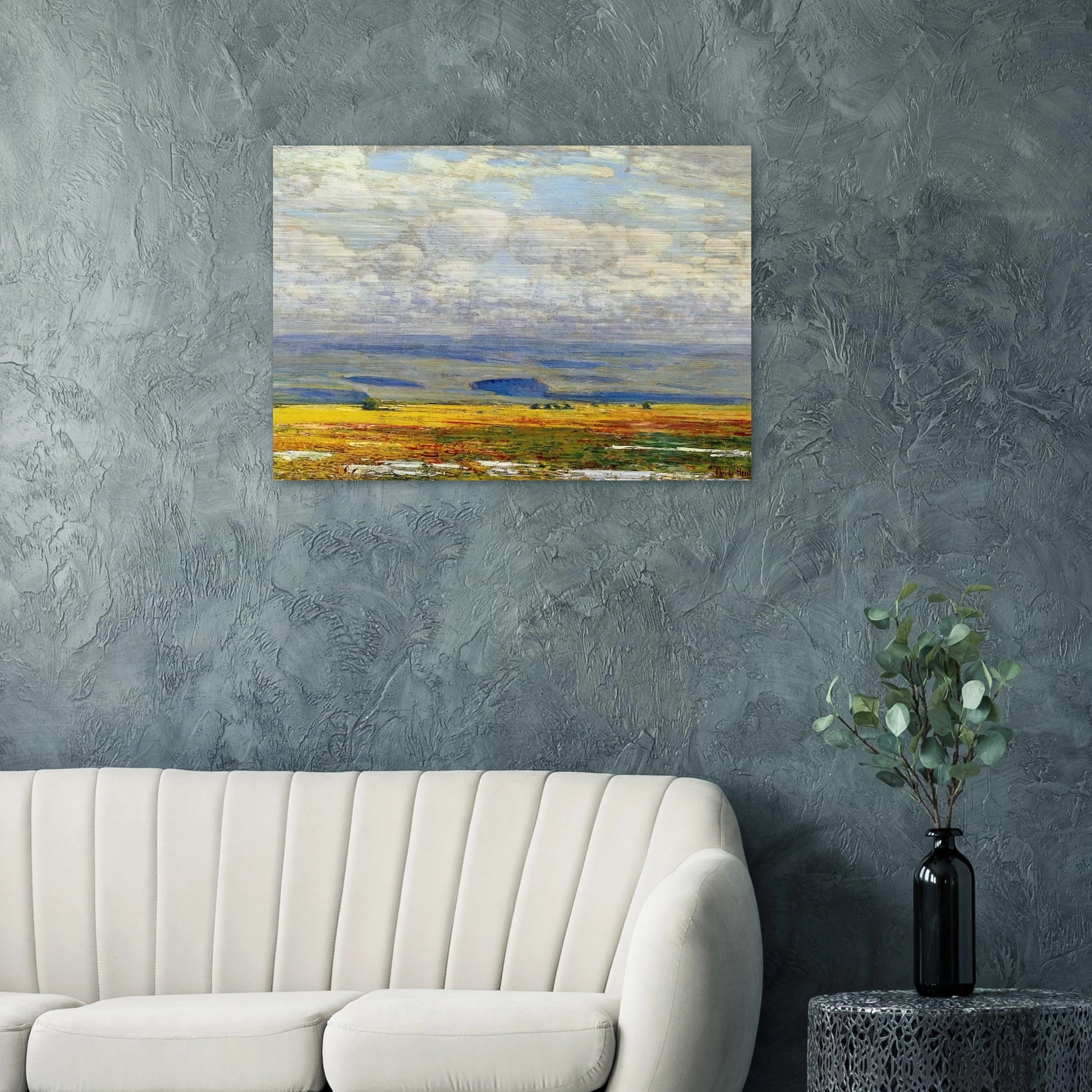 Oregon Landscape - Childe Hassam Brushed Aluminum Print - 70x100 cm / 28x40 inches | Childe Hassam Aluminum Print | Childe Hassam Prints