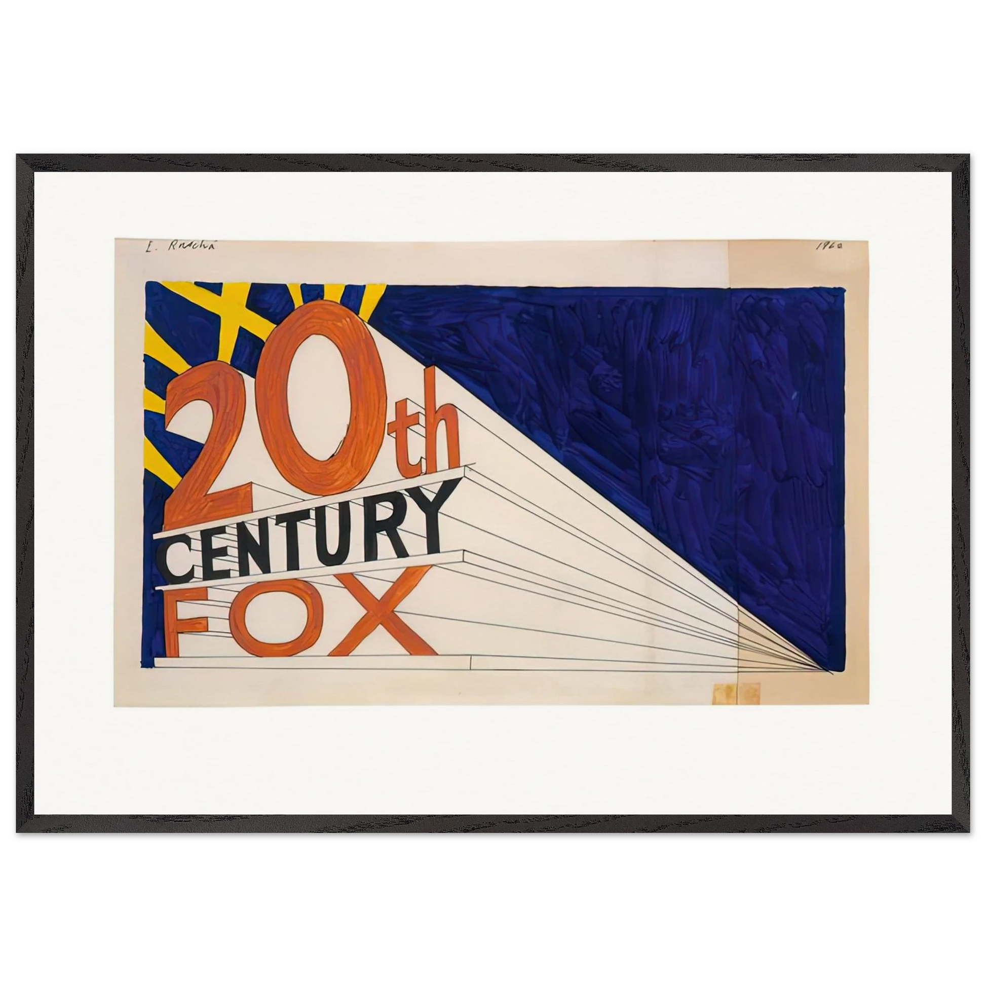 TRADEMARK 7 1962 - Edward Ruscha Framed Art Print – Black Wooden Frame - Default Title - -Framed Art Print