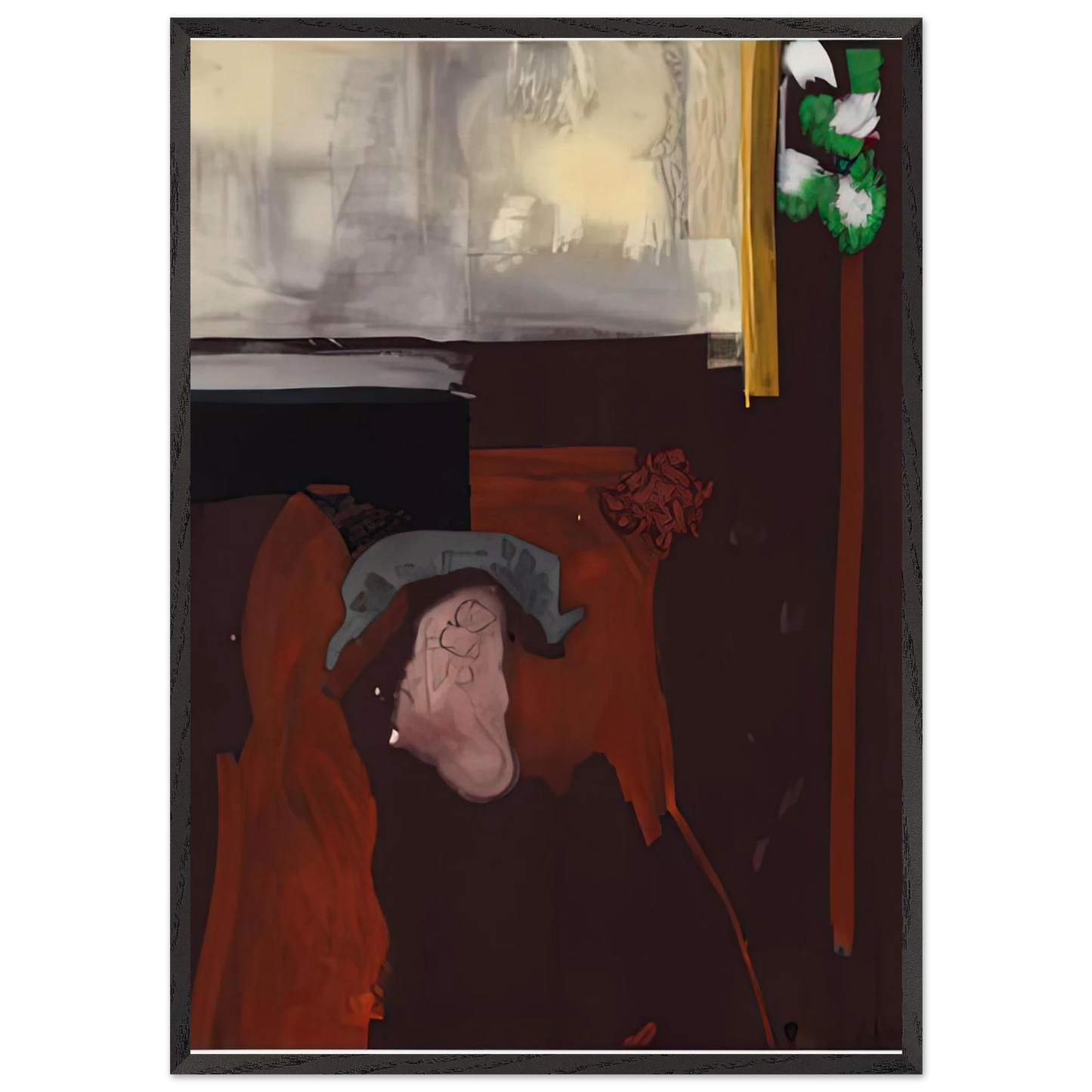 The Widow of Fantin Latour 1988- - Helen Frankenthaler Framed Art Print – Black Wooden Frame - Default Title - -Framed Art Print