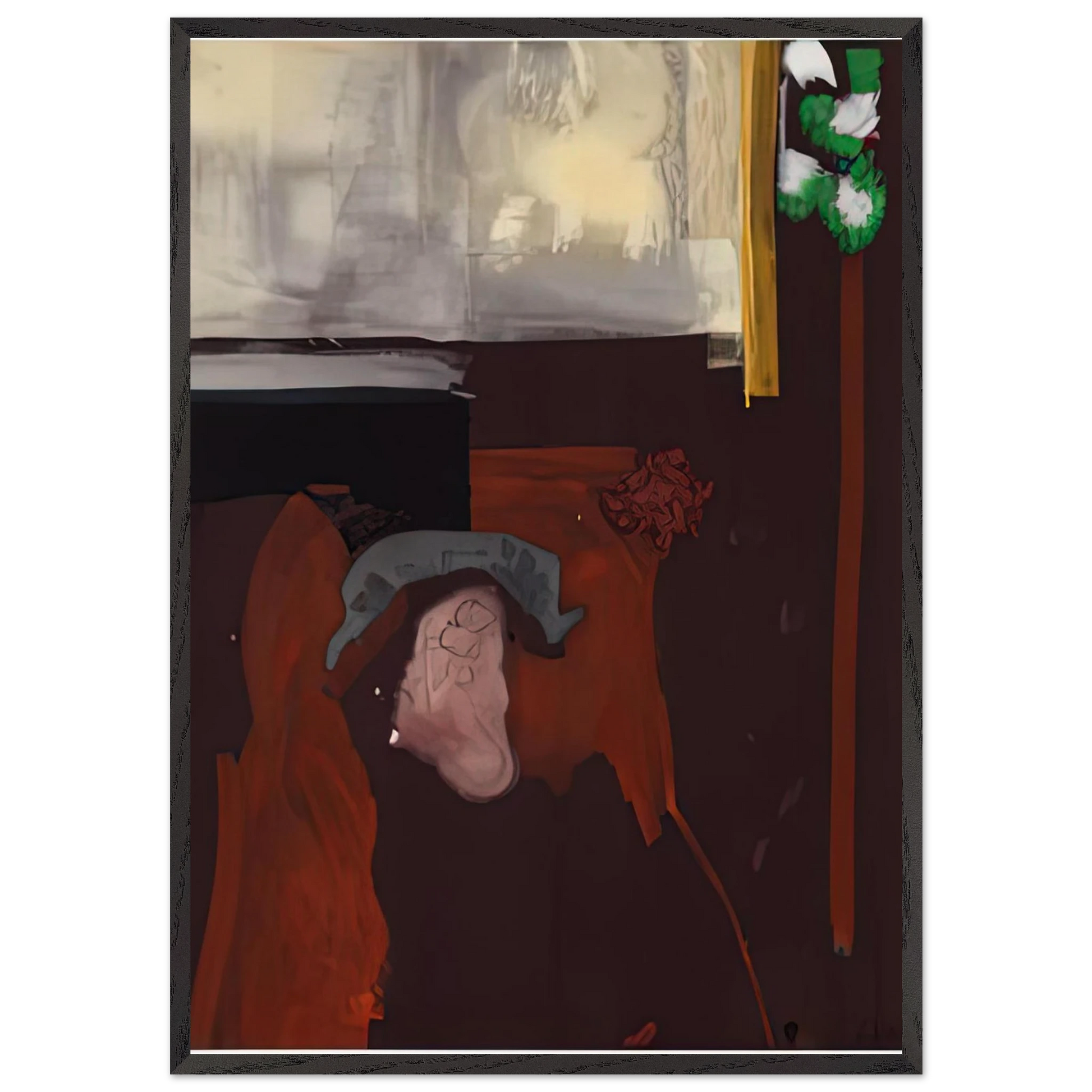 The Widow of Fantin Latour 1988- - Helen Frankenthaler Framed Art Print – Black Wooden Frame - Default Title - -Framed Art Print