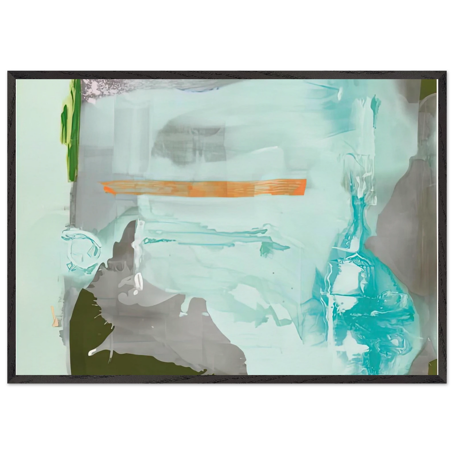 Poseidon 1990- - Helen Frankenthaler Framed Art Print – Black Wooden Frame - Default Title - -Framed Art Print