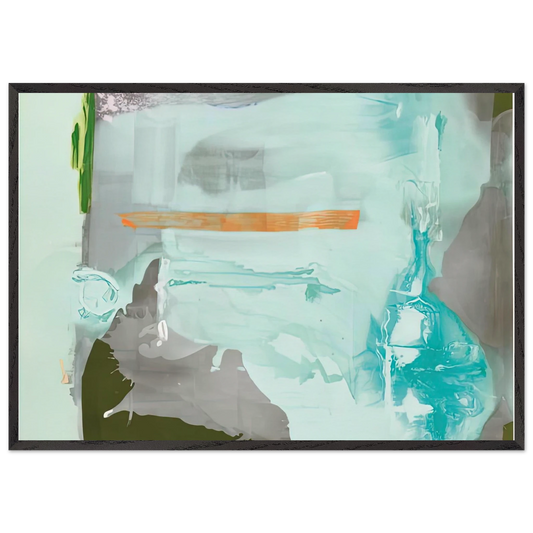 Poseidon 1990- - Helen Frankenthaler Framed Art Print – Black Wooden Frame - Default Title - -Framed Art Print