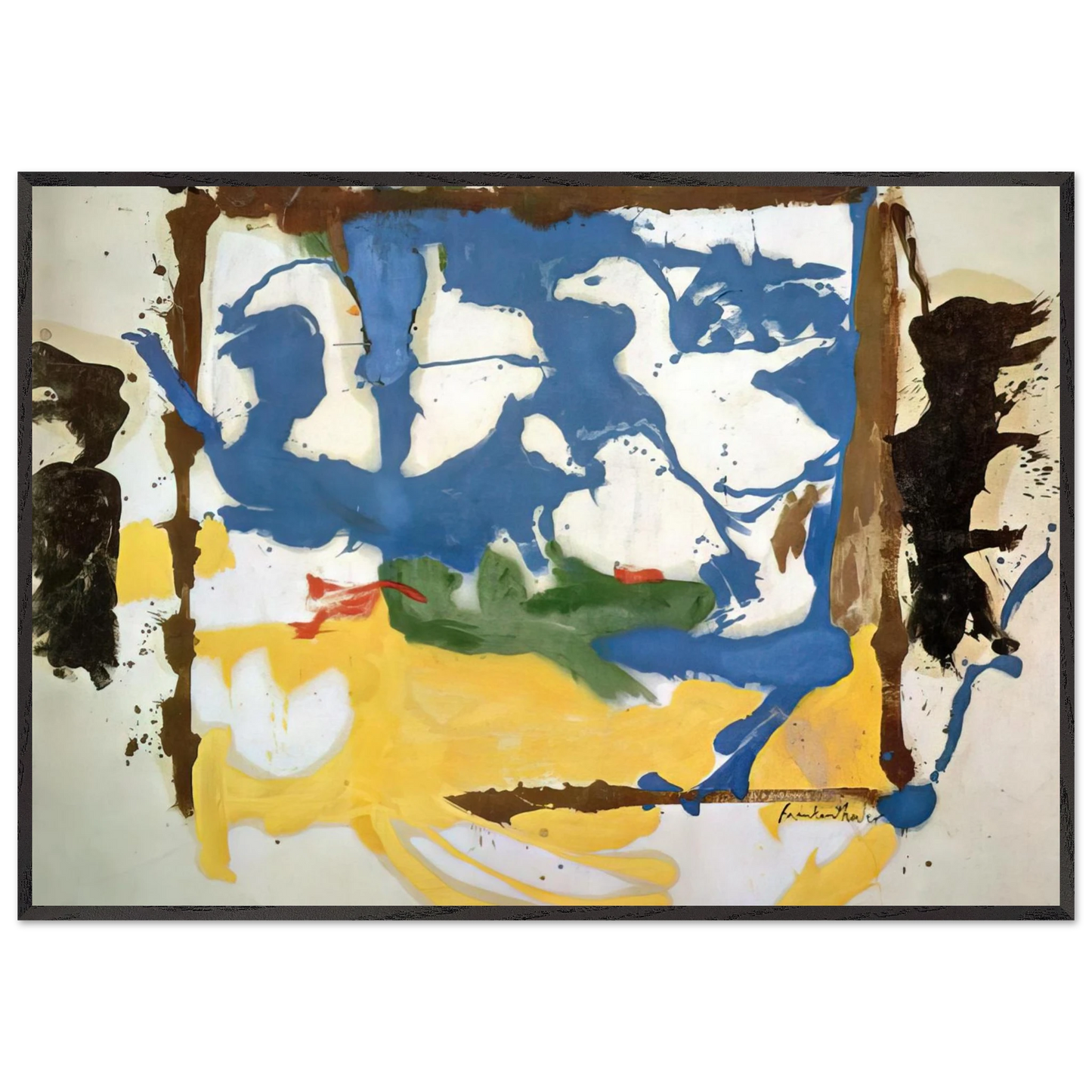 Helen Frankenthaler - Swan Lake #2 - 1961 Wall art - 28x43  cm / XL (11x17 inches) - Fine Art Poster - -