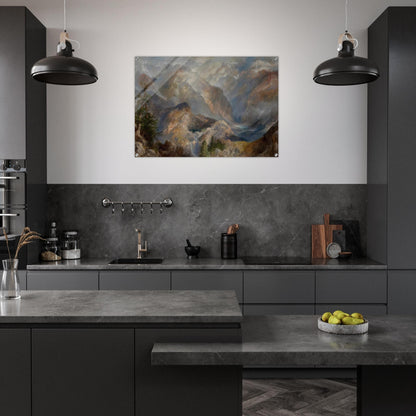 Morning in the Sierras, Nevada - Thomas Moran Acrylic Print - 70x100 cm / 28x40″ inches