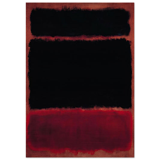 Black in Deep Red - 1957 - Mark Rothko Brushed Aluminum Print - 70x100 cm / 28x40 inches | Mark Rothko Aluminum Print | Mark Rothko Prints