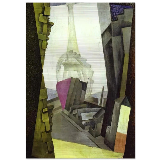 LA TOUR EIFFEL 1914 - Diego Rivera Brushed Aluminum Print - 70x100 cm / 28x40 inches | Diego Rivera Aluminum Print | Diego Rivera Prints