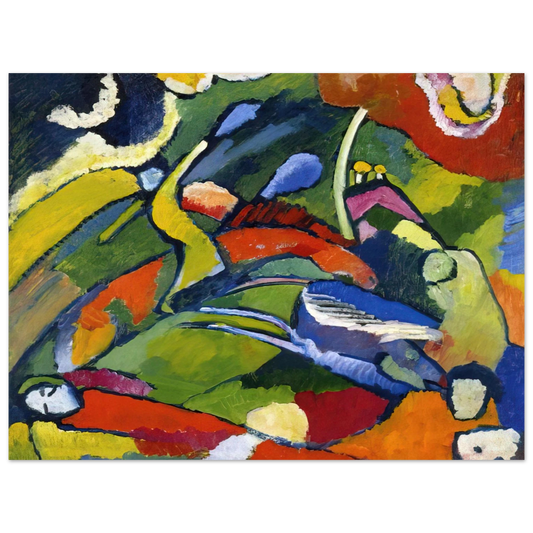 Wassily Kandinsky - TWO RIDERS AND RECLINING FIGURE Fine Art Poster - Default Title