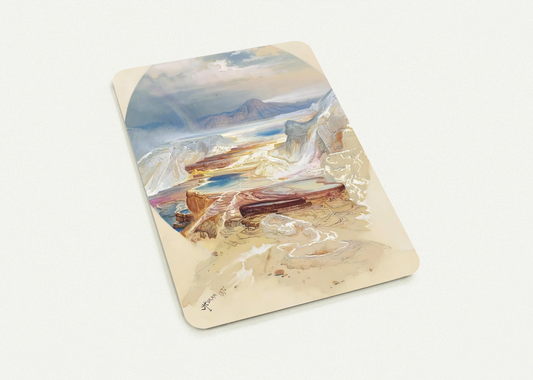 Minerva Terrace Yellowstone By Thomas Moran Pack of 10 Post Cards | Thomas Moran Post Cards | A6 (10.5 x 14.8 cm) - 4.1 x 5.8 inches