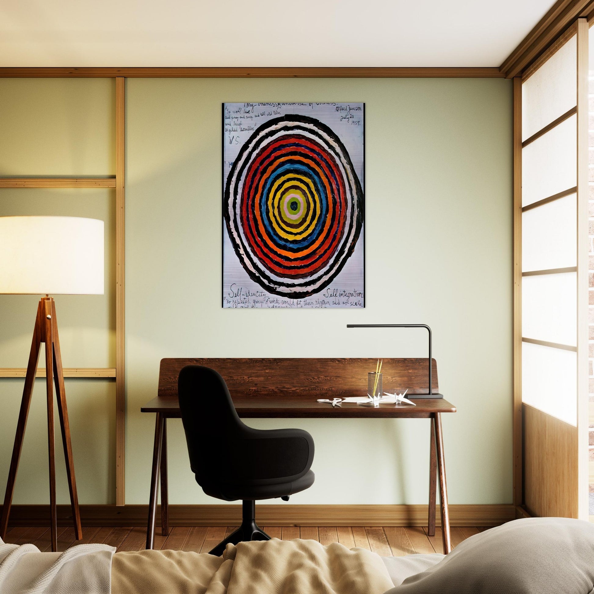 My Oneness, A Universe of Colours - 1957 - Alfred Jensen Brushed Aluminum Print - 70x100 cm / 28x40 inches | Alfred Jensen Aluminum Print | Alfred Jensen Prints