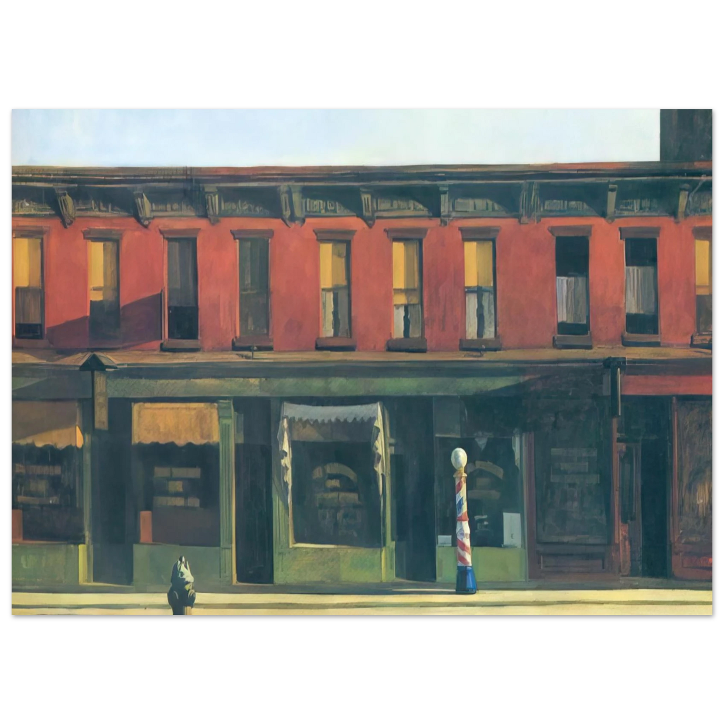 Edward Hopper - Early Sunday Morning Fine Art Poster - 40x60 cm / 16x24 inches
