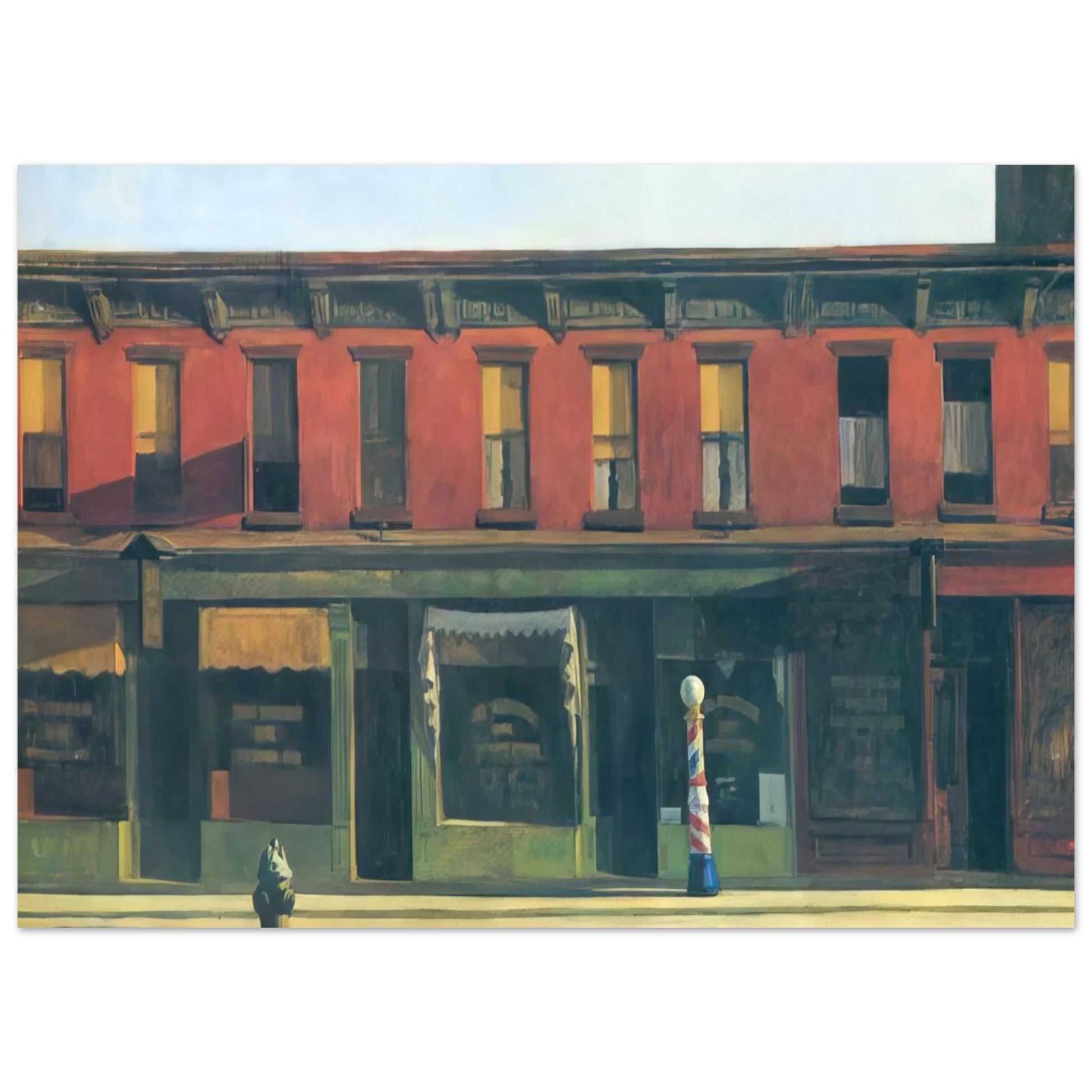 Edward Hopper - Early Sunday Morning Fine Art Poster - 40x60 cm / 16x24 inches