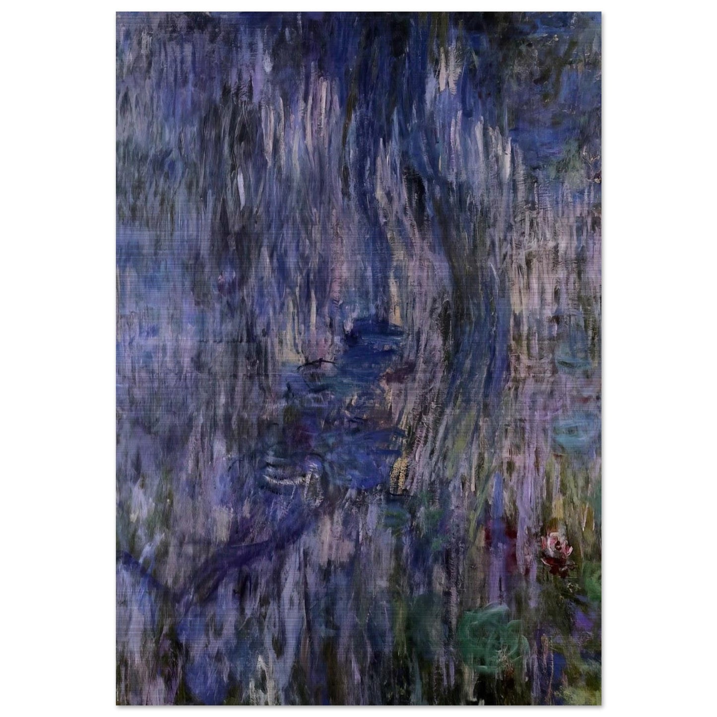 Water Lilies, Reflection of a Weeping Willows - claude monet Brushed Aluminum Print - 70x100 cm / 28x40 inches | claude monet Aluminum Print | claude monet Prints