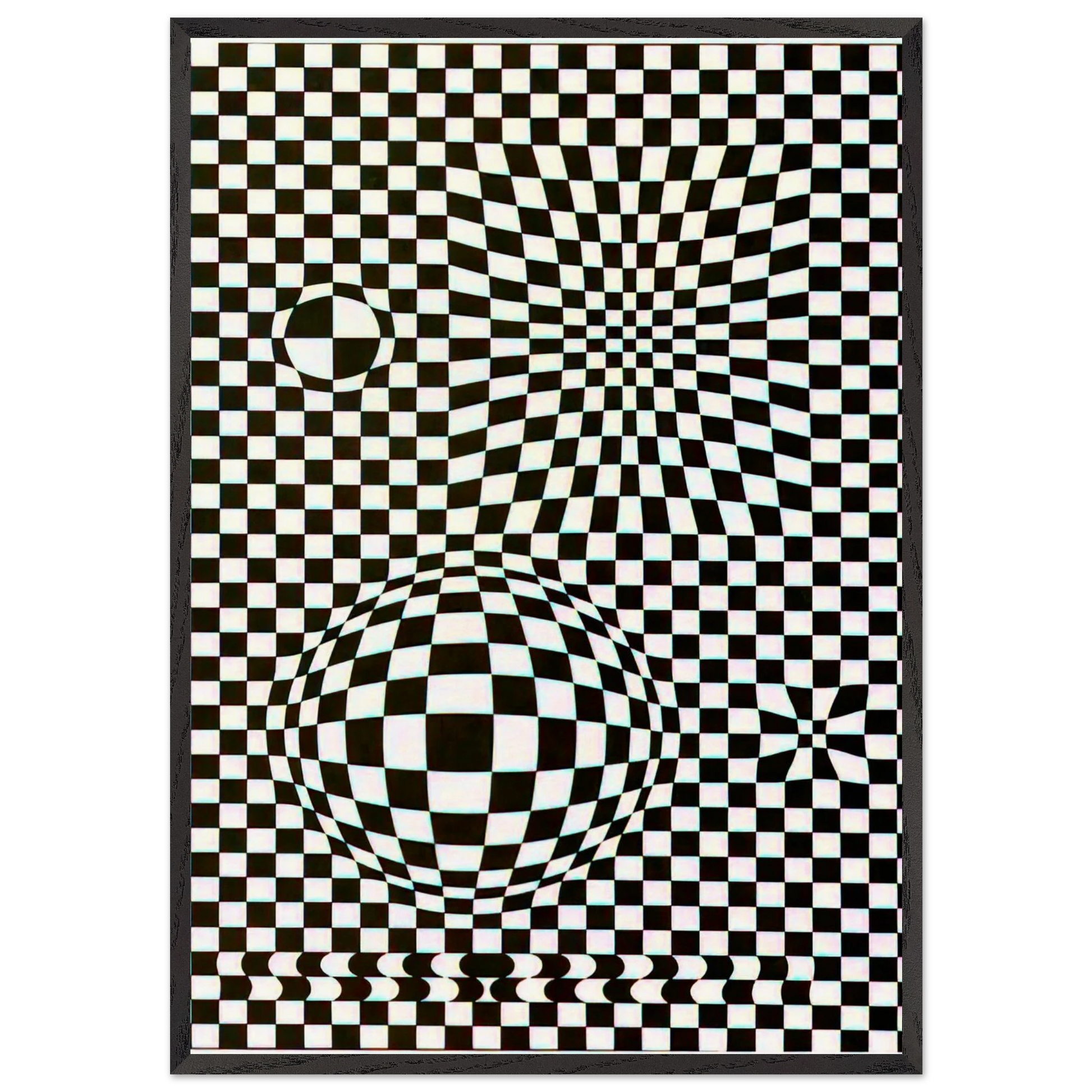 Vega - 1957 - Victor Vasarely Framed Art Print – Black Wooden Frame - Default Title - -Framed Art Print