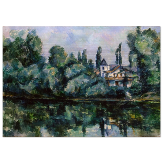The Banks of the Marne - Paul Cézanne Brushed Aluminum Print - 70x100 cm / 28x40 inches | Paul Cézanne Aluminum Print | Paul Cézanne Prints