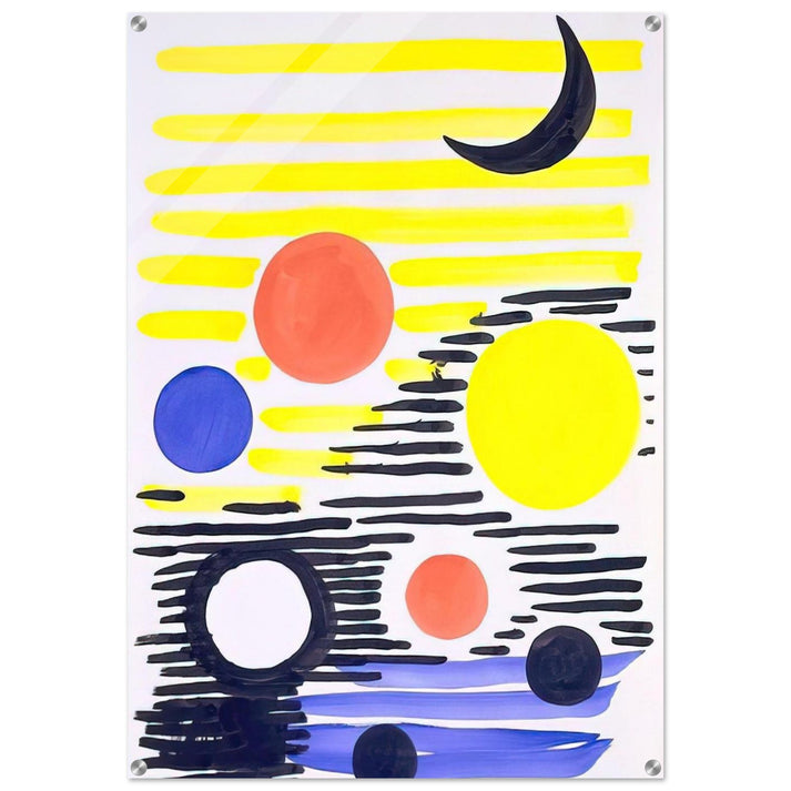 7 CIRCLES ABSTRACT 1966 - Alexander Calder Acrylic Print - 70x100 cm / 28x40″ inches